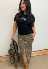 Conti Animal Print Skirt