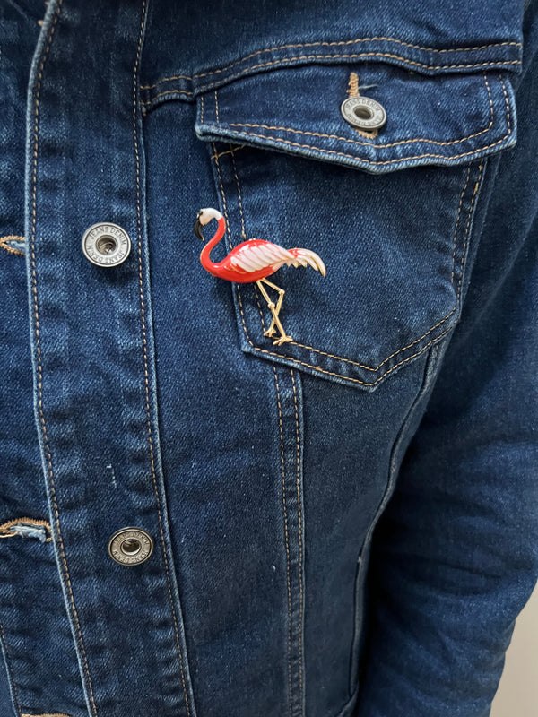 Flamingo brooch