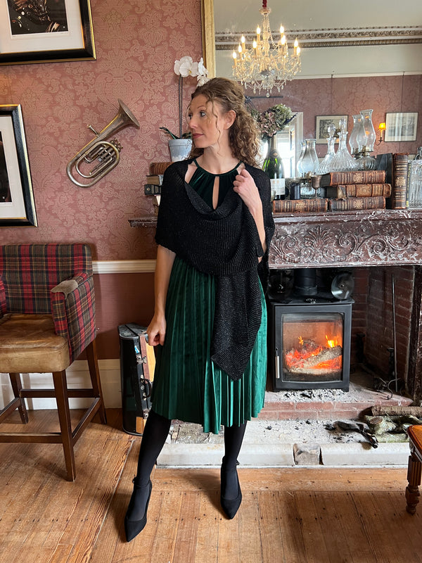 Conti Green Velvet Dress