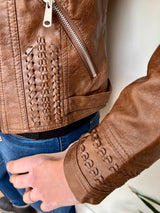 Conti Faux Leather Jacket