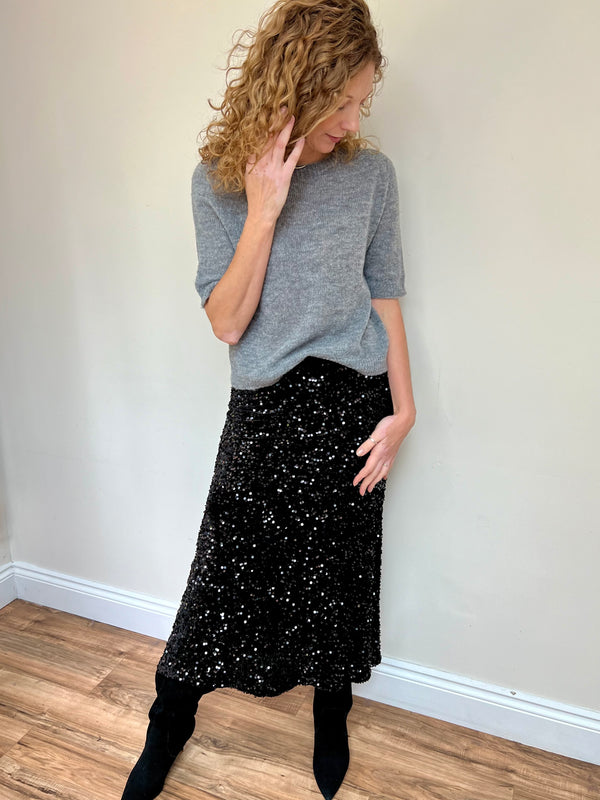 Conti Long Sequins Skirt